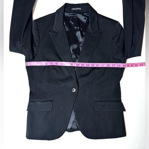 Express Design Studio Women's Black Stretch Blazer Jacket Size- 12 - Picture 3 of 8